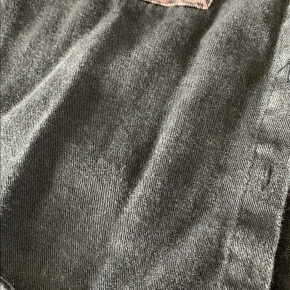 Vici Leopard Colorblock Black Washed Denim Shirt Jacket. Oversized fit. Medium. - Picture 3 of 7